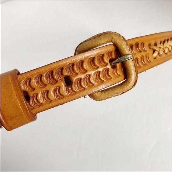 Tooled Leather Belt - Picture 7 of 9